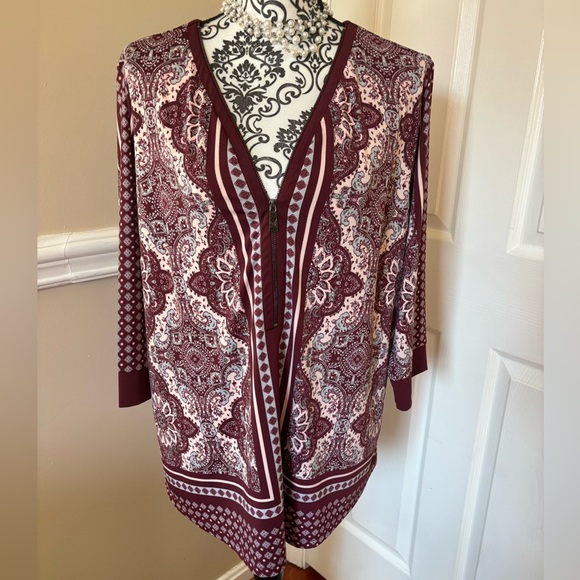 QVC- Belle by Kim Gravel, tunic top, size Lg. - Picture 2 of 16